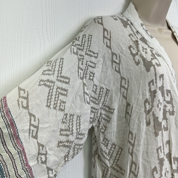Free People - One Print Boho Open Front Long Sleeve Kimono Jacket XS/Small - Picture 6 of 14